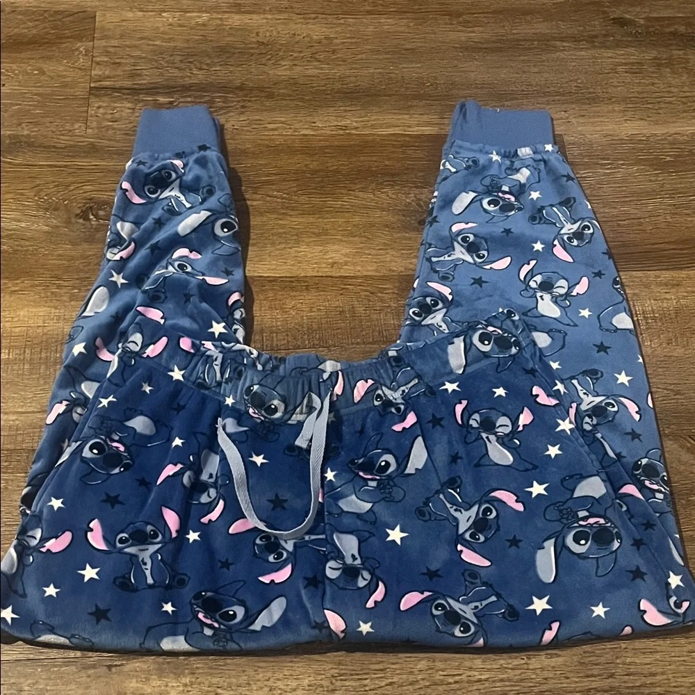 Disney Blue Pajama Pants with Stitch Design - Picture 3 of 9